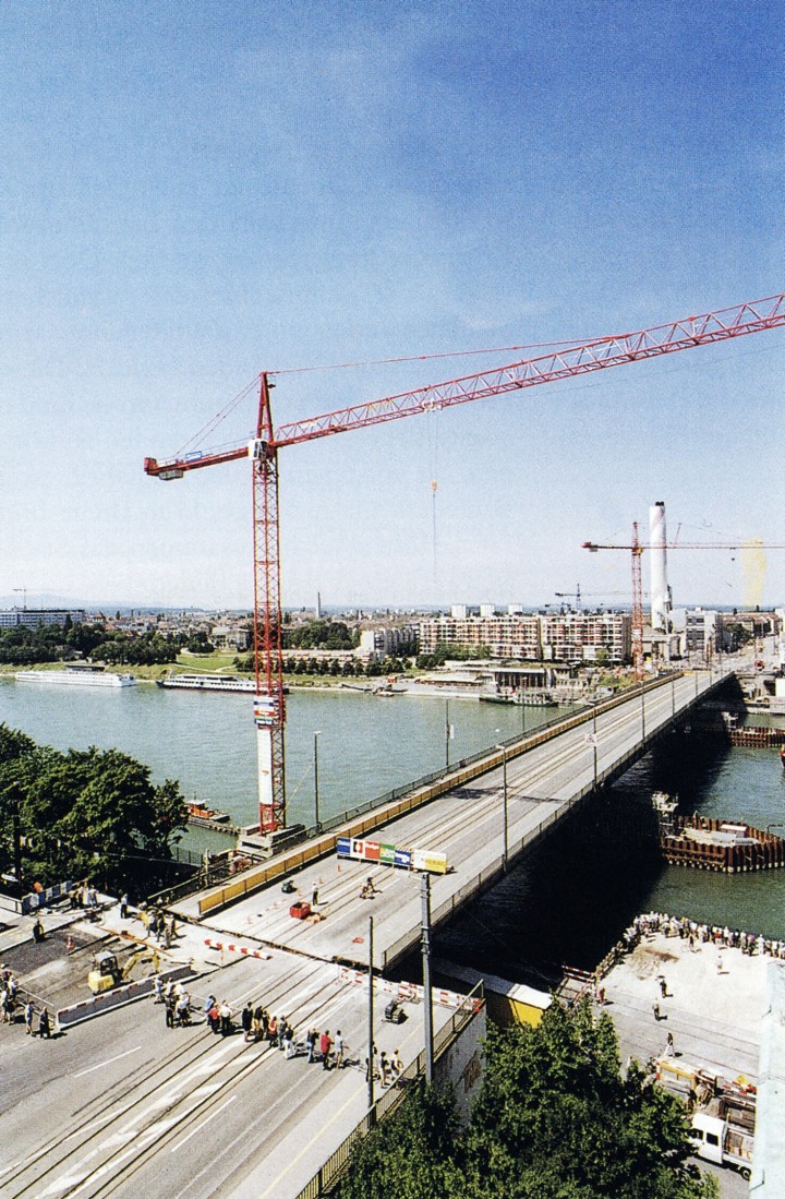 2003 Bau Dreirosenbruecke Basel TB